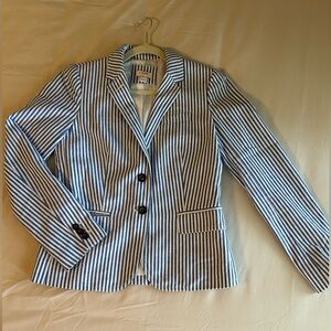 J. Crew Navy and White Striped Jacket
